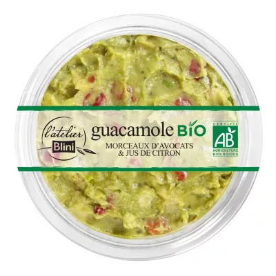 Guacamole Bio au Citron 160g - L'ATELIER BLINI