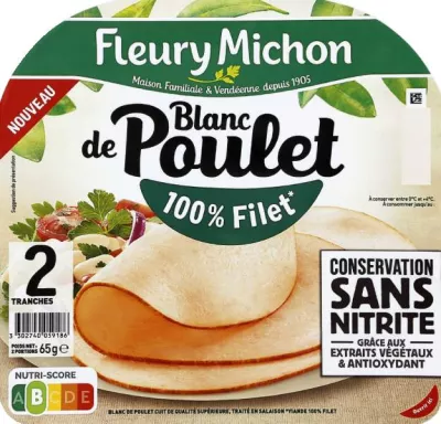 Nitrietvrije conservenkipfilet, 2 plakjes - FLEURY MICHON