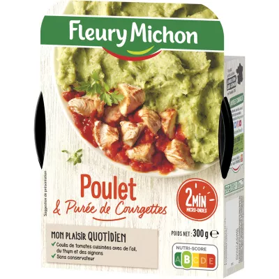 鶏肉とズッキーニのピューレ 300g - FLEURY MICHON