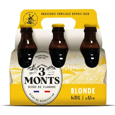 Blonde beer from Flanders 6x33cl - 3 MONTS