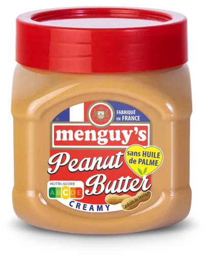 Beurre de Cacahuètes Creamy Sans Huile de Palme, 454g - MENGUY'S