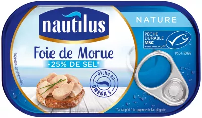 Обычная печень трески, 120 г - NAUTILUS