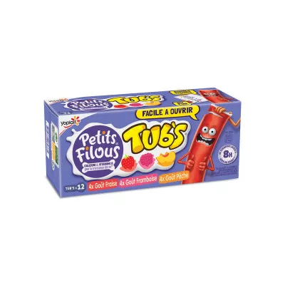 Yaourt au fruits en tube 12x37g - PTITS FILOU