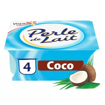 दही नारियल 4x125g दूध पर्ल नारियल को हिलाया - Yoplait