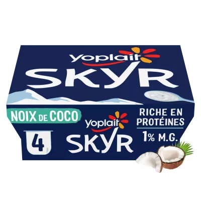 Coconut protini mtindi 1% mg Skyr 4x100g - YOPLAIT
