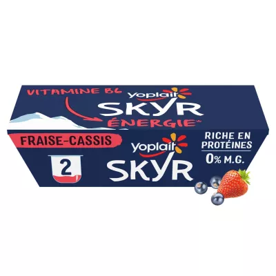 Yaourt protéiné fraise cassis 0% MG SKYR 2x140g - YOPLAIT