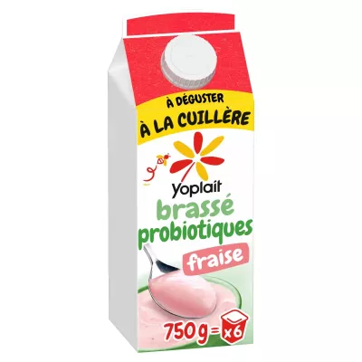 Yaourt brassé probiotiques fraise 750g - YOPLAIT