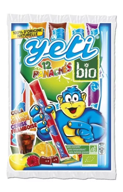 Organic variegated water ice cream 12x50ml - YETI