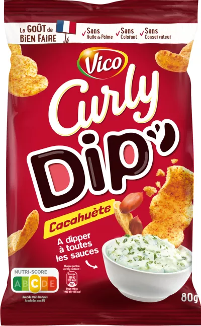 Biscuits Apéritifs Cacahuètes CURLY, 80g - VICO