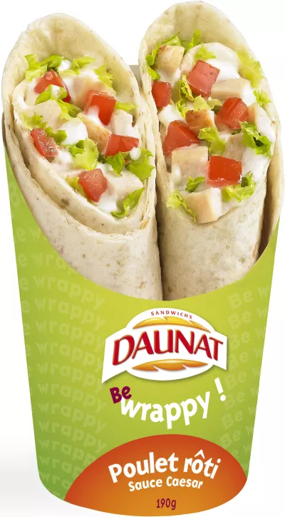 Wrap Poulet Caesar 190g - DAUNAT