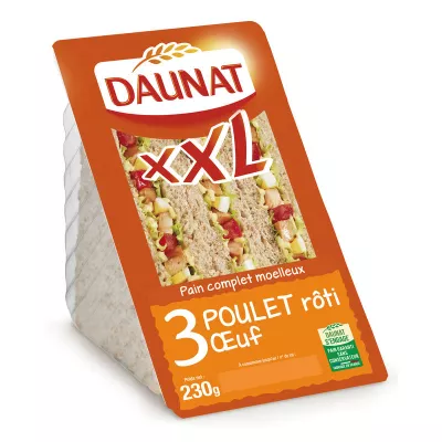 Sandwich poulet rôti œuf - DAUNAT