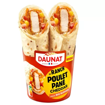 Funga kuku ya kuku ya kuku ya cheddar mchuzi mkubwa burger 180g - DAUNAT