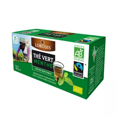 Thé vert menthe BIO 50g - LOBODIS