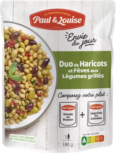 Duo Haricot Et Fèves aux Légumes,  180g - PAUL & LOUISE