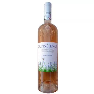 Vin rosé Côtes de Provence Bio, 12°, 75cl - CONSCIENCE