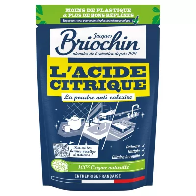 Ecocert 柠檬酸清洁剂除垢剂，去除污渍，消除铁锈 450 克 - Briochin