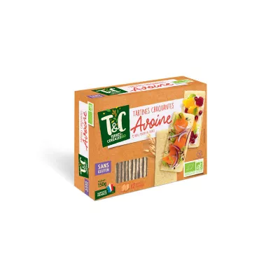 Tartines craquantes avoine sans gluten Bio 150g - TERRES&CEREALES
