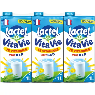 विटामिन दूध 1.0% एमजी वीटा'वी 6x1L - LACTEL