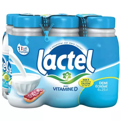 Teilentrahmte Milch 6x25cl - LACTEL