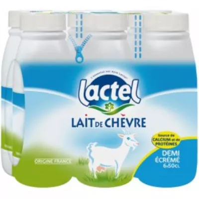 Lait de chèvre demi-écrémé 6x50cl - LACTEL