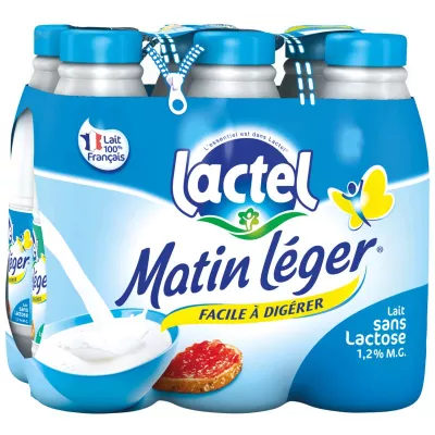 Leche de fácil digestión sin lactosa 1,2% M.F. 6x1L - LACTEL