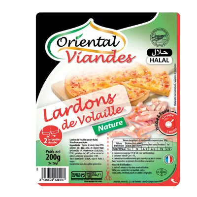 Nat Halal Poultry Bacon 2x1