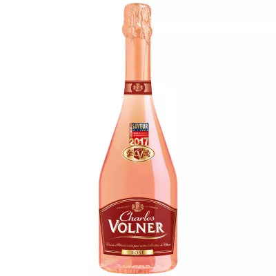 Vin Pétillant Mousseux Brut Rosé,  75cl - CHARLES VOLNER