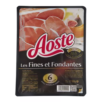 细和融化的片生火腿，x6，100克 - AOSTE