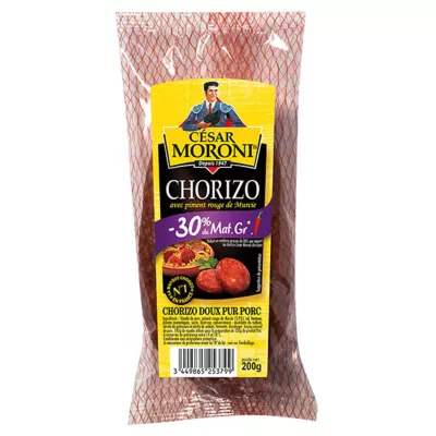 Chorizo, -30%M.G 200g - CÉSAR MORONI