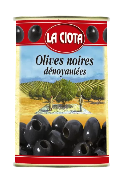 Olives noires denoyautées