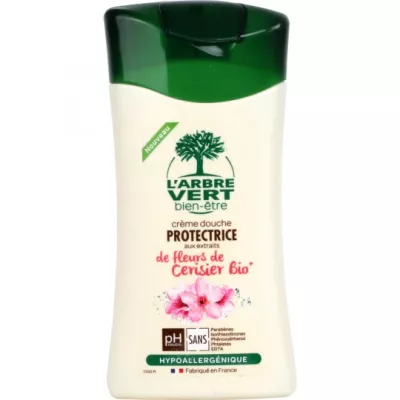 Crème douche protectrice aux extraits de fleurs de cerisier BIO 250ml - L'ARBRE VERT