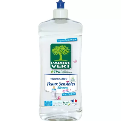 Líquido de lavagem de louça Skins sensíveis hipoalergênicas 750ml - L'arbre Vert