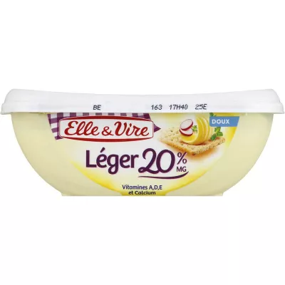 Lichte ongezouten boter 20% M.F 250g - ELLE & VIRE