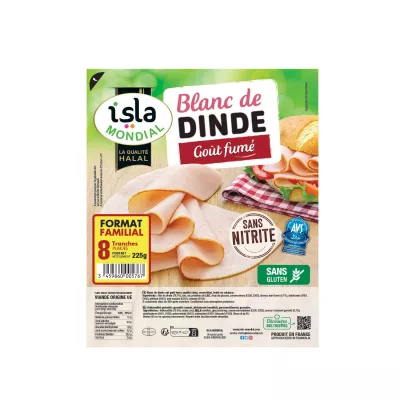Blanc de dinde fumé 225g - ISLAMONDIAL