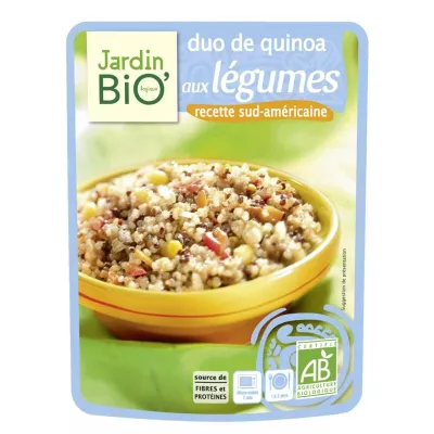 كينوا ثنائية مع الخضار العضوية 250 جرام - JARDIN BIO