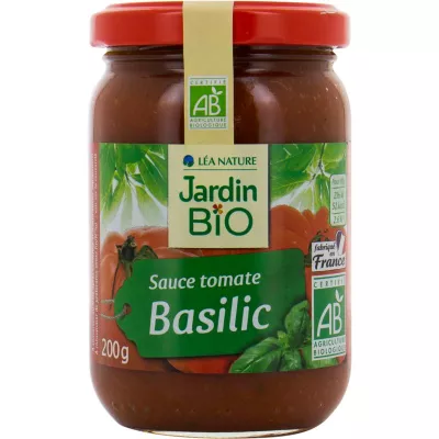 Biologische tomaten-basilicumsaus 200g - JARDIN Bio