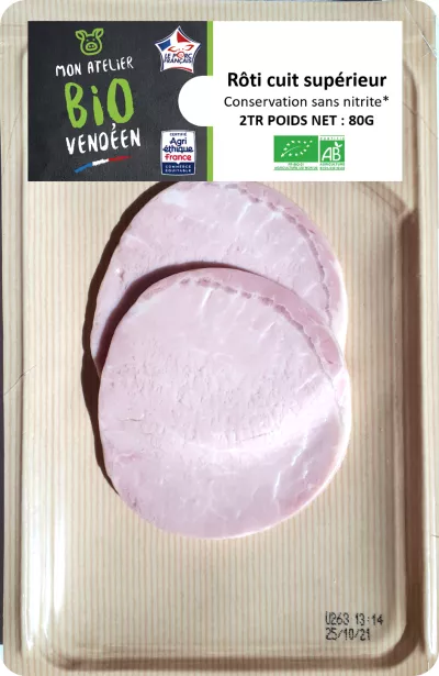 Roti Porc Cuit Sup Bio X2 80g