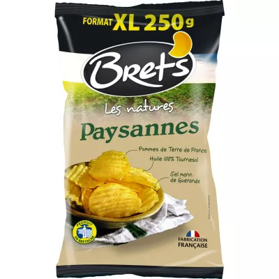 Чипсы соленые Крестьянские 250г - BRET'S