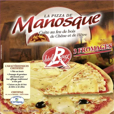 Pizza 3 Fromage 430g - MANOSQUE