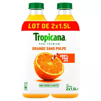Reiner Orangensaft ohne Fruchtfleisch 2x1,5L - TROPICANA