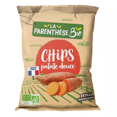 Biologische zoete aardappelchips 75g, gemaakt in Frankrijk - LA PARENTHÈSE BIO