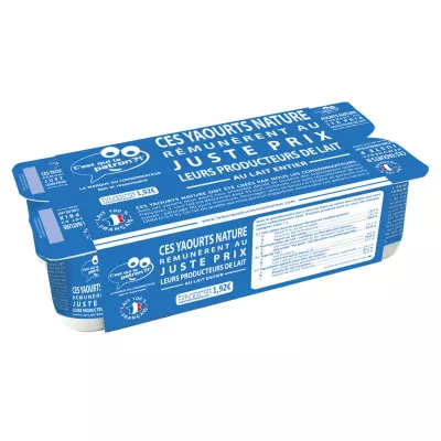 Natural Whole Milk Yogurt 8x125g - C'est Qui Le Patron ?