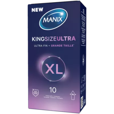 Préservatif King Size Ultra Fin et Grande Taille x10 - MANIX