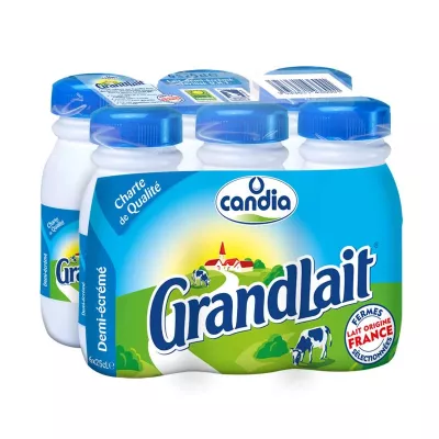 Maziwa ya nusu-skimmed 6x25cl - GRANDLAIT