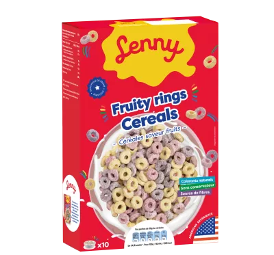 Cereais Anéis Frutados, 12x300 g - LENNY