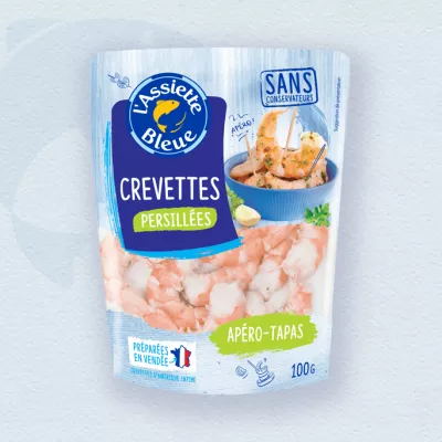 Peeled Cooked Shrimp with Marbling 100g - L'assiette Bleue