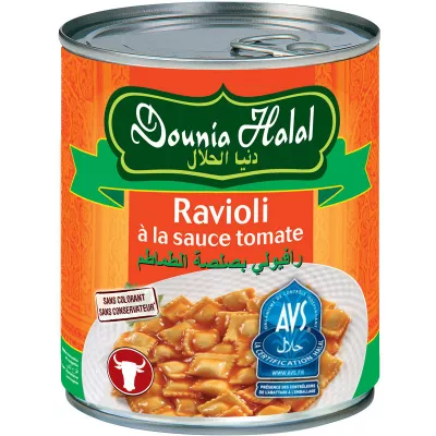 Ravióli de tomate Halal 800g - DOUNIA HALAL
