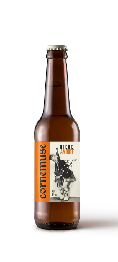 Bière Ambrée, 6,1°, 33cl - CORNEMUSE