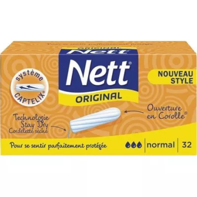 Tampons Sans Applicateur Hypoallergénique Normal Original x32 tampons - NETT
