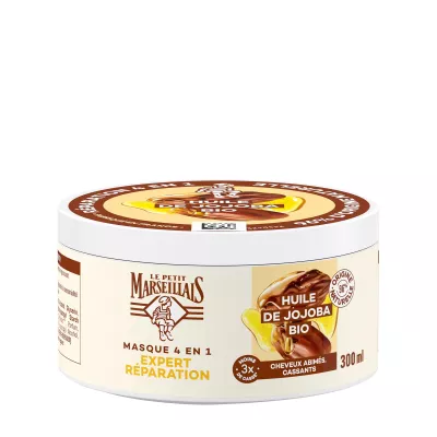 Masque Cheveux Expert Réparation Huile de Jojoba Bio 300ml - LE PETIT MARSEILLAIS